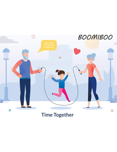 Cuerda de Saltar Ajustable BOOMIBOO 2.8m Antienredos Fitness