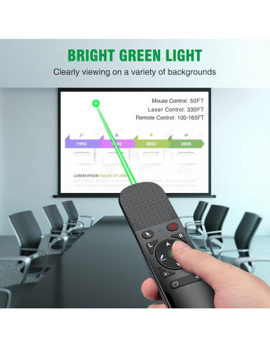 Controlador Remoto de Presentación DINOSTRIKE con Luz Verde