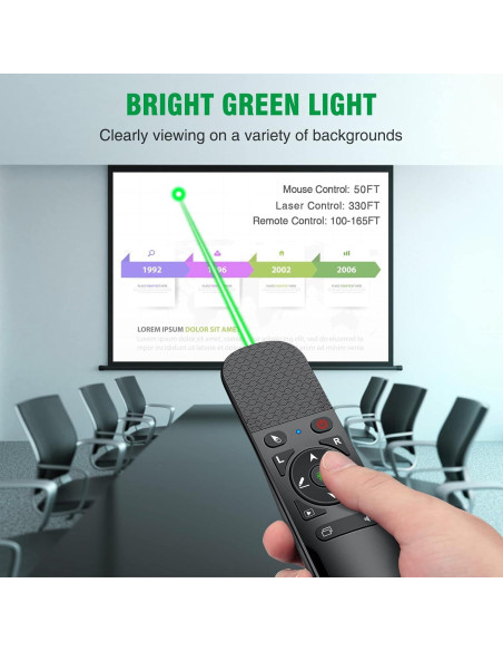 Controlador Remoto de Presentación DINOSTRIKE con Luz Verde