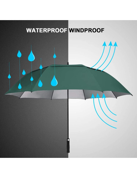 Paraguas de Golf G4Free 62 Pulgadas UV Automático Doble Dosel