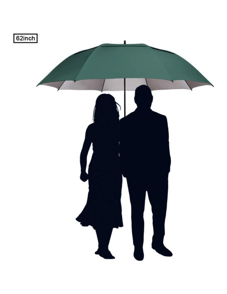 Paraguas de Golf G4Free 62 Pulgadas UV Automático Doble Dosel