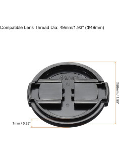 Tapa de Lente PATIKIL 49mm con Pinzas Laterales y Paño 2