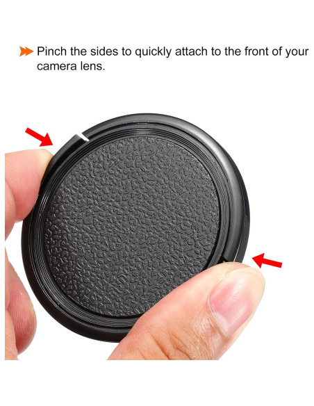 Tapa de Lente PATIKIL 49mm con Pinzas Laterales y Paño