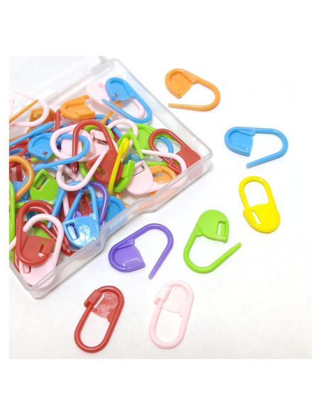 60 Marcadores de Puntos de Tejido Jicslaew de Plástico