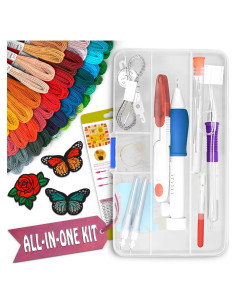 Kit de Bordado ZOKLU 137 Piezas con 100 Colores y Estuche