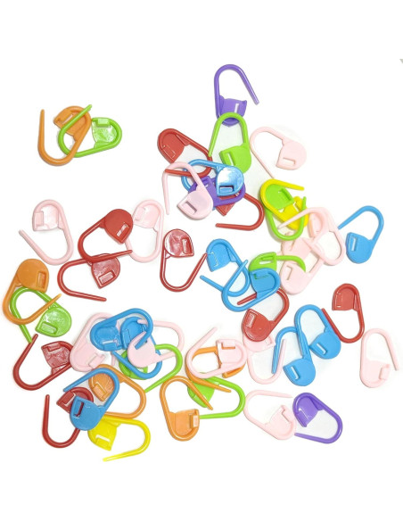 60 Marcadores de Puntos de Tejido Jicslaew de Plástico