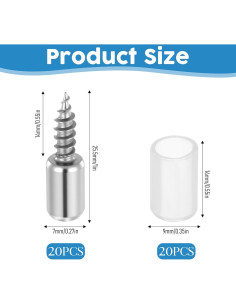 20 Tornillos Autoperforantes Giantree con Mangas Antideslizantes 2