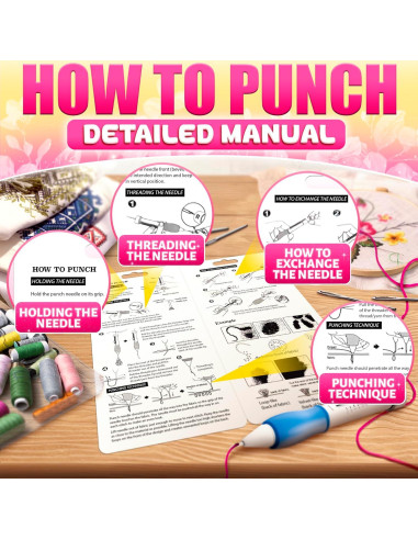 Kit de Bordado ZOKLU 137 Piezas con 100 Colores y Estuche