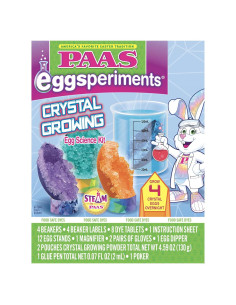 Kit de Ciencia Crecimiento de Cristales PAAS Eggsperiments 4 Huevos