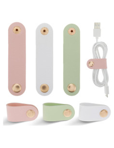 Organizador de Cables Thinp 6 Piezas Cuero PU Compacto