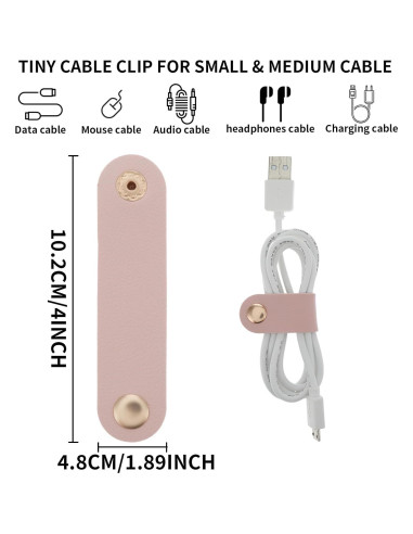 Organizador de Cables Thinp 6 Piezas Cuero PU Compacto