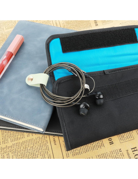 Organizador de Cables Thinp 6 Piezas Cuero PU Compacto