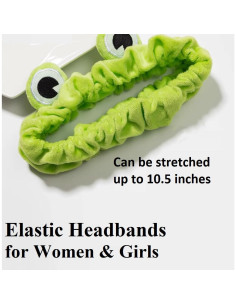 Diadema de Maquillaje Huachi Rana Verde para Lavarse la Cara 2