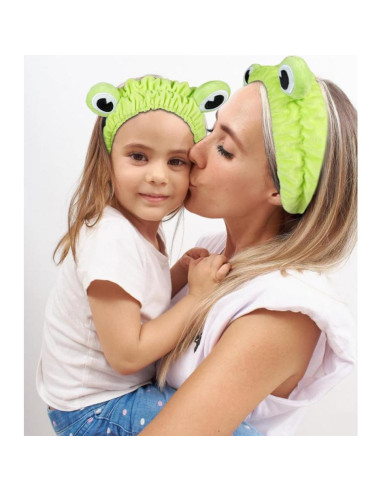 Diadema de Maquillaje Huachi Rana Verde para Lavarse la Cara