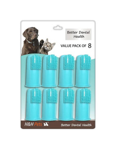Cepillos de Dedo H&H Mascotas - 8 Unidades para Perros y Gatos