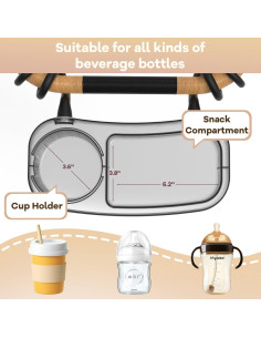 Bandeja para Cochecito Seven Sparta V4 con Soporte para Tazas 2