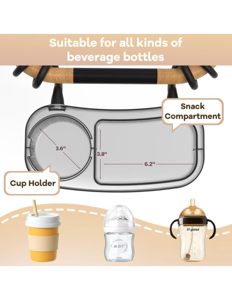 Bandeja para Cochecito Seven Sparta V4 con Soporte para Tazas