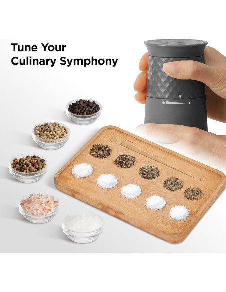 Molinillo de Sal y Pimienta Recargable Kitchen Mama - Ajustable