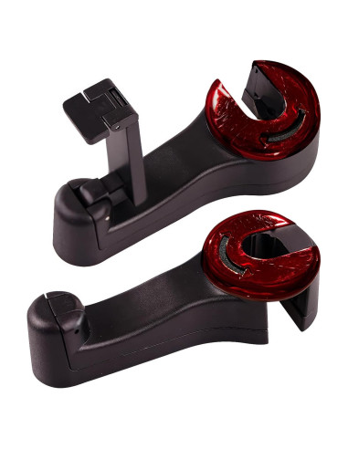 Ganchos para Reposacabezas QYOUAUTO 2 en 1 - Rojo