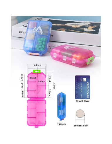Organizador de Pastillas de Viaje M Muchengbao 10 Compartimentos
