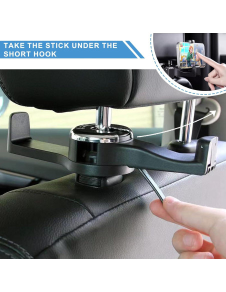 Ganchos para Reposacabezas QYOUAUTO 2 en 1 - Rojo