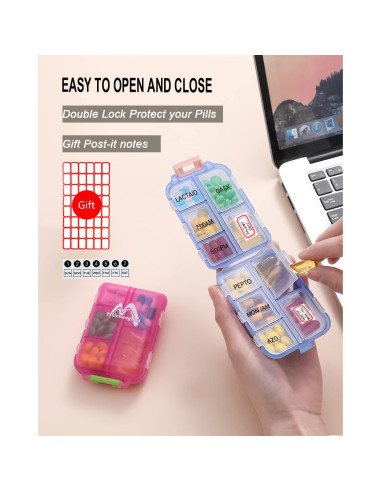 Organizador de Pastillas de Viaje M Muchengbao 10 Compartimentos