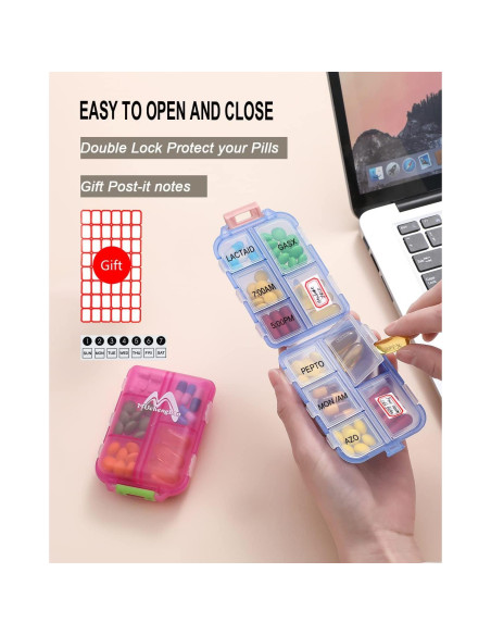 Organizador de Pastillas de Viaje M Muchengbao 10 Compartimentos