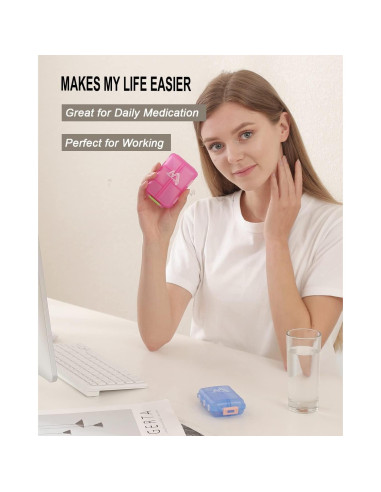 Organizador de Pastillas de Viaje M Muchengbao 10 Compartimentos