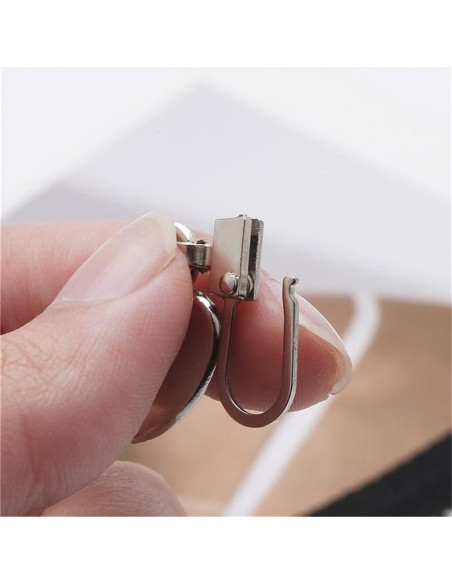 Tiradores de Cremallera Corazón Plateado Zenarao - 5 Piezas