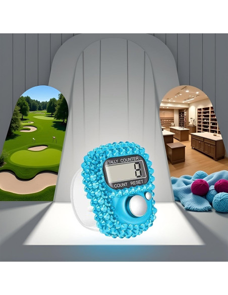 Contador Electrónico de Dedo PurYupearl Azul - Digital Portátil