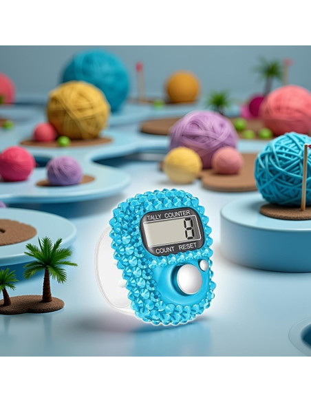 Contador Electrónico de Dedo PurYupearl Azul - Digital Portátil