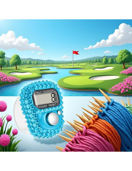 Contador Electrónico de Dedo PurYupearl Azul - Digital Portátil