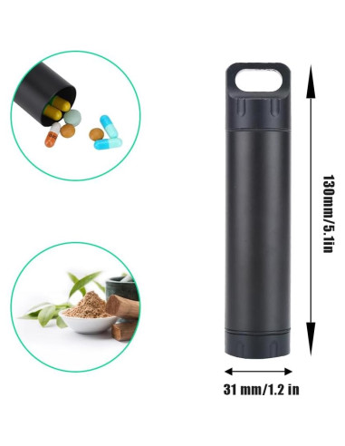 Organizador de Pastillas Tiiyee Mini Aluminio Impermeable