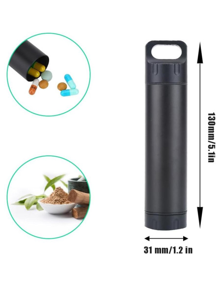 Organizador de Pastillas Tiiyee Mini Aluminio Impermeable