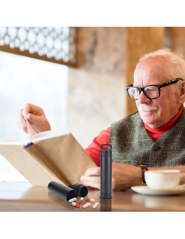 Organizador de Pastillas Tiiyee Mini Aluminio Impermeable