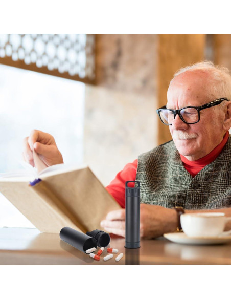 Organizador de Pastillas Tiiyee Mini Aluminio Impermeable