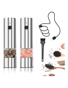 Juego de Molinillos Eléctricos de Sal y Pimienta JINGASA 2 Pzs