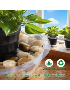 Paquete de 5 Platillos Transparentes TITE 40.6 cm para Plantas 2