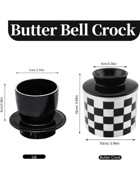 Tarro de Mantequilla Cerámico Orkim Cuadrado con Tapa