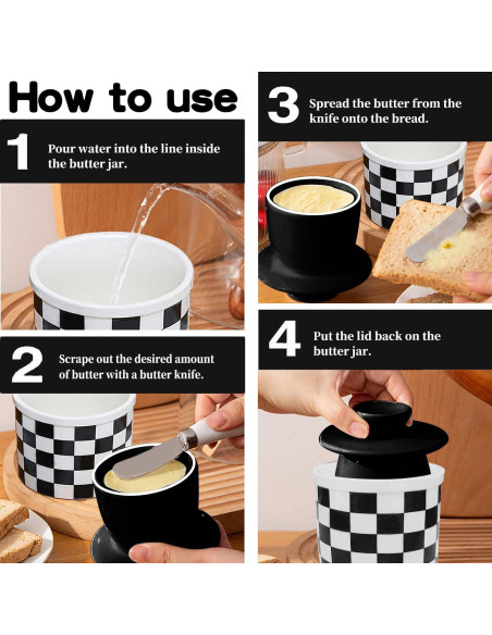 Tarro de Mantequilla Cerámico Orkim Cuadrado con Tapa