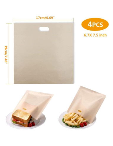Bolsas para Tostadora Reutilizables Tezam 4PCS Antiadherentes