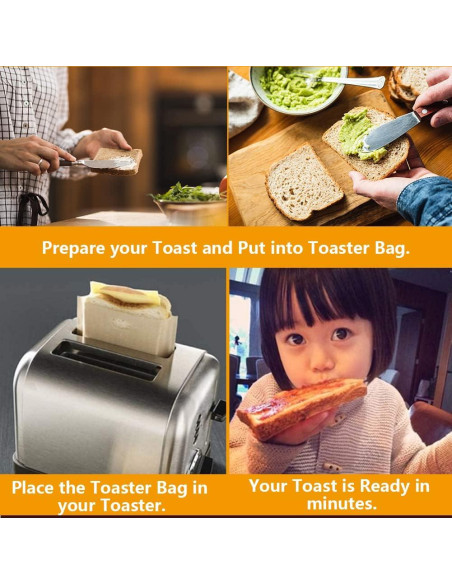 Bolsas para Tostadora Reutilizables Tezam 4PCS Antiadherentes