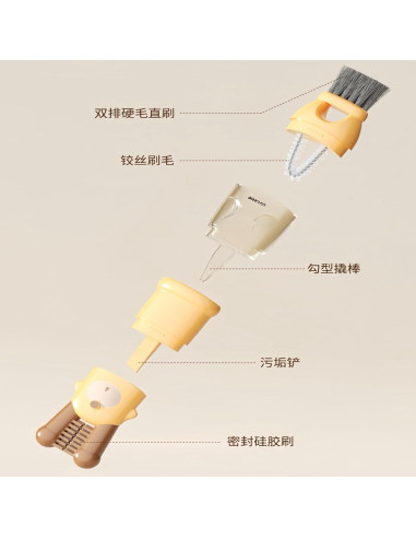 Juego de Cepillos de Limpieza 5 en 1 ZXiaJUMCR - 2 Piezas