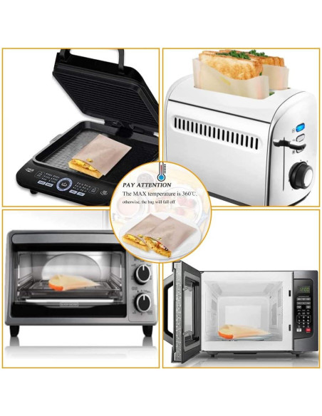 Bolsas para Tostadora Reutilizables Tezam 4PCS Antiadherentes