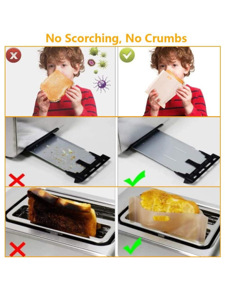 Bolsas para Tostadora Reutilizables Tezam 4PCS Antiadherentes