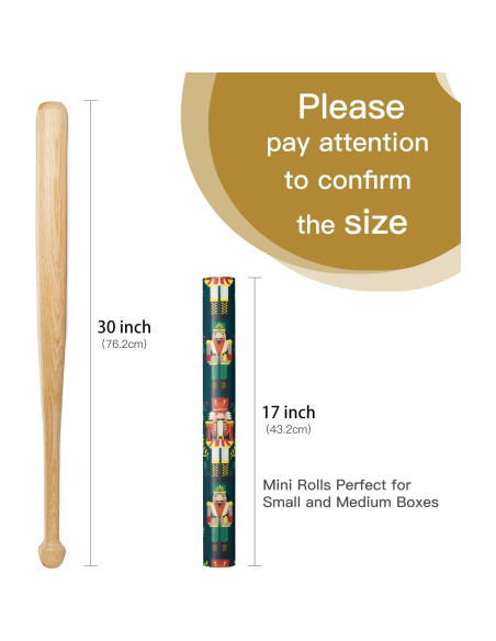 Papel de Regalo Navidad WRAPAHOLIC Cascanueces Verde 43 cm x 5 m