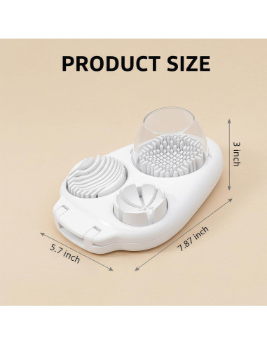 Cortador de Huevos 3-en-1 Genérico - Acero Inoxidable, Blanco