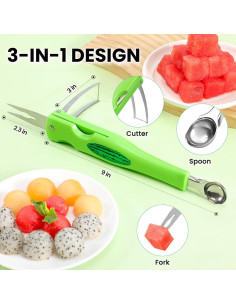 Cortador de Sandía OLESBUR 3 en 1 Plegable Acero Inoxidable 2