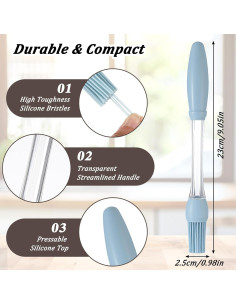 4 Piezas Brochas de Silicona Resistentes al Calor Hpmjz 2