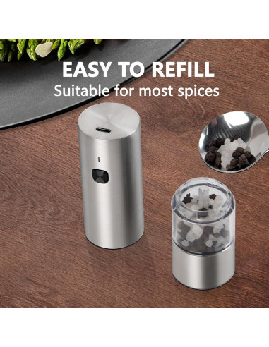 Juego de Molinillos Eléctricos de Sal y Pimienta JINGASA 2 Pzs